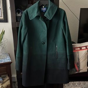 Pendleton green ombré topper coat